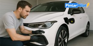 meninggalkan mobil listrik